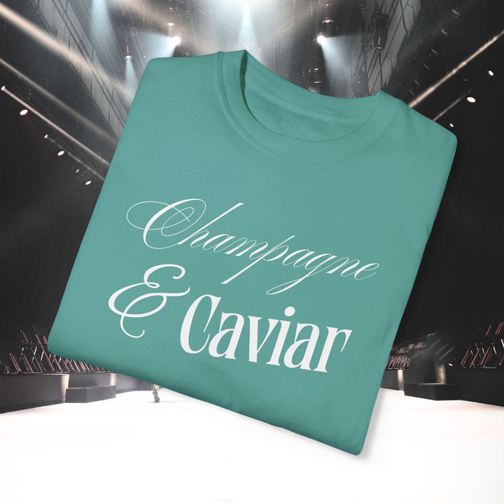 CHAMPAGNE SIPS & CAVIAR DIPS T-SHIRT
