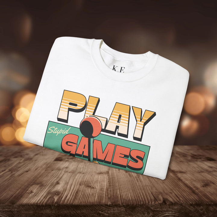 PLAY STUPID GAMES CREWNECK