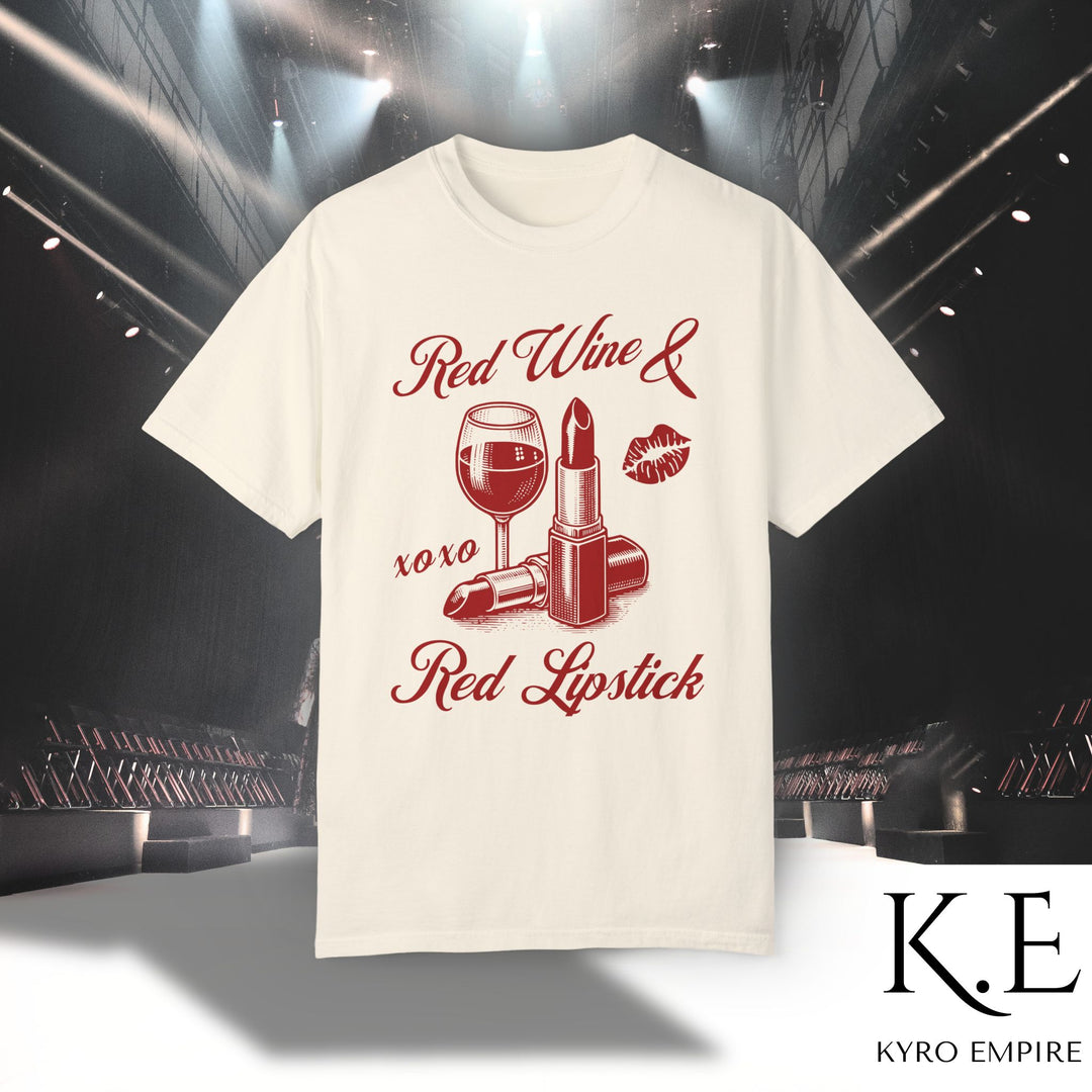 RED WINE & RED LIPSTICK T-SHIRT