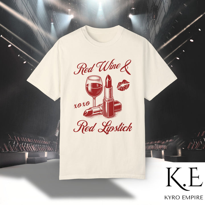 RED WINE & RED LIPSTICK T-SHIRT