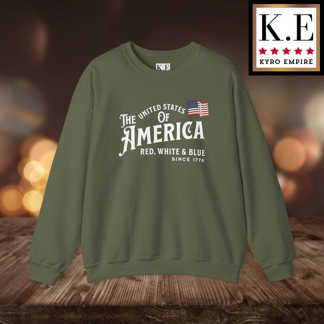 RED WHITE & BLUE CREWNECK