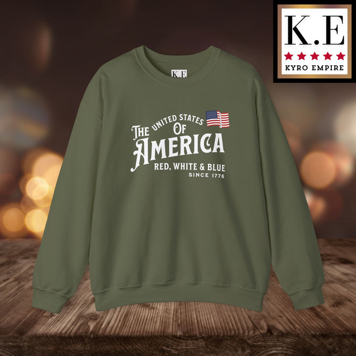 RED WHITE & BLUE CREWNECK