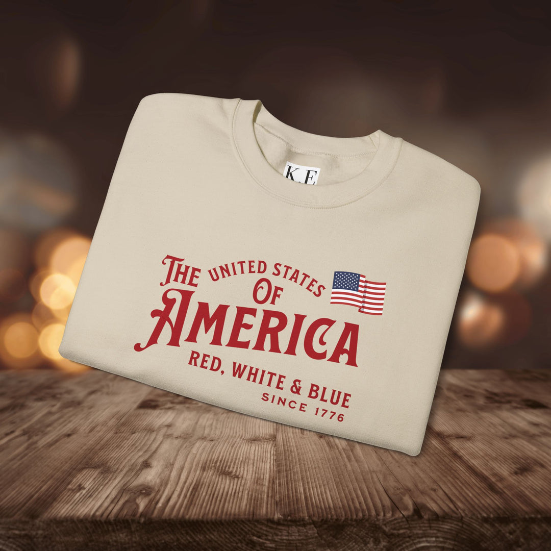 RED WHITE & BLUE CREWNECK