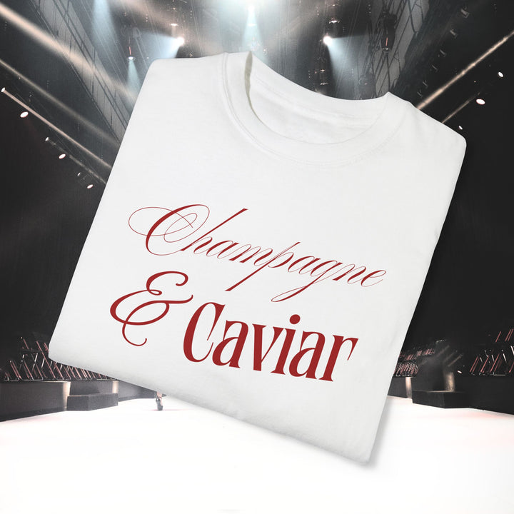 CHAMPAGNE SIPS & CAVIAR DIPS T-SHIRT