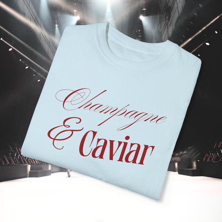 CHAMPAGNE SIPS & CAVIAR DIPS T-SHIRT
