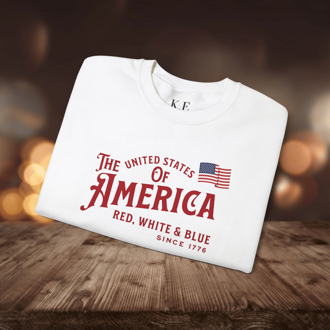 RED WHITE & BLUE CREWNECK