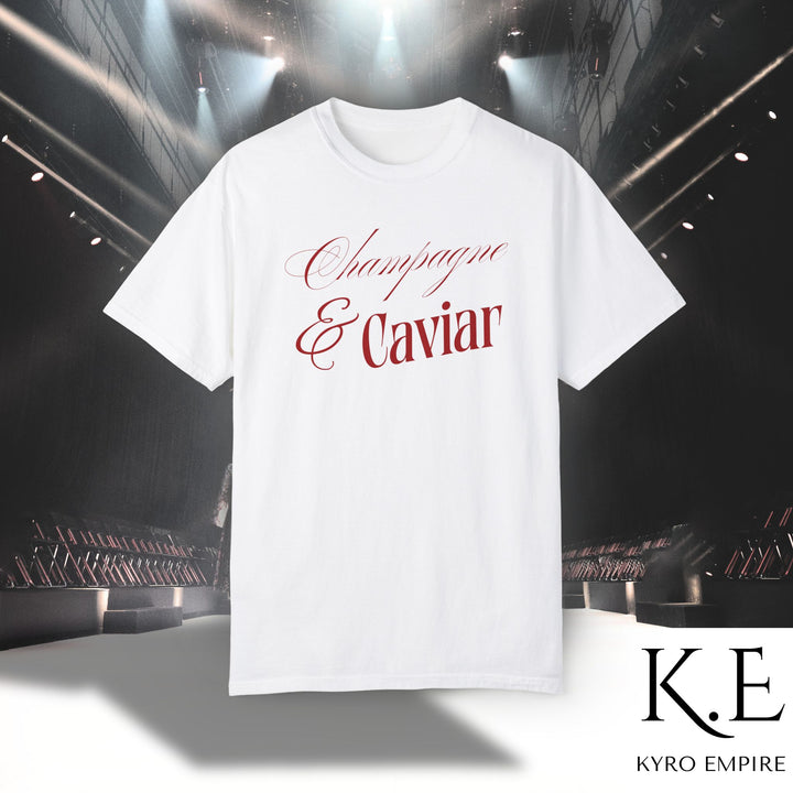 CHAMPAGNE SIPS & CAVIAR DIPS T-SHIRT