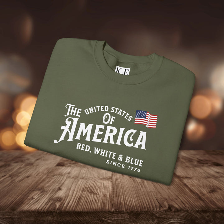 RED WHITE & BLUE CREWNECK