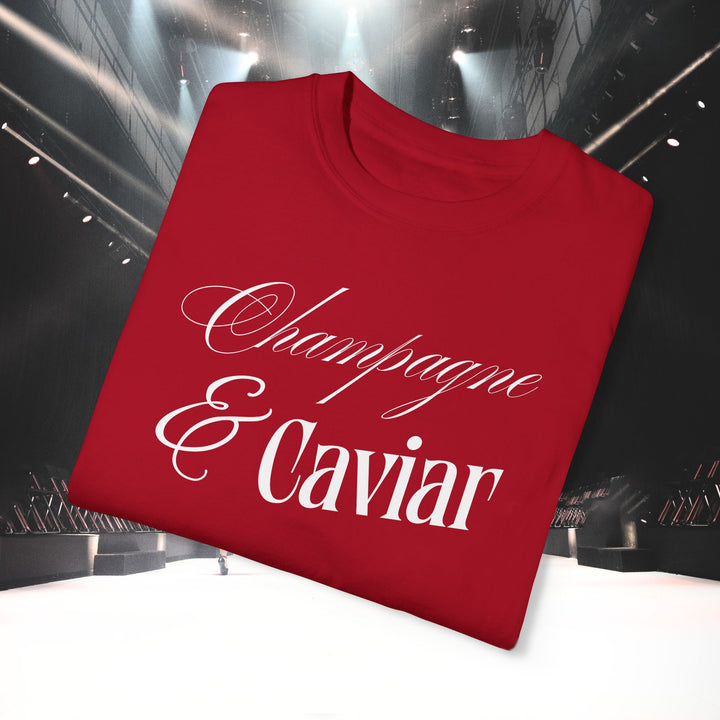 CHAMPAGNE SIPS & CAVIAR DIPS T-SHIRT