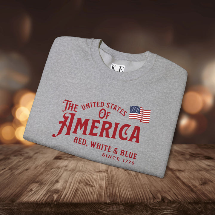 RED WHITE & BLUE CREWNECK