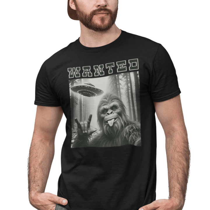 Unisex Softstyle T-Shirt - "Wanted" Bigfoot Graphic Tee