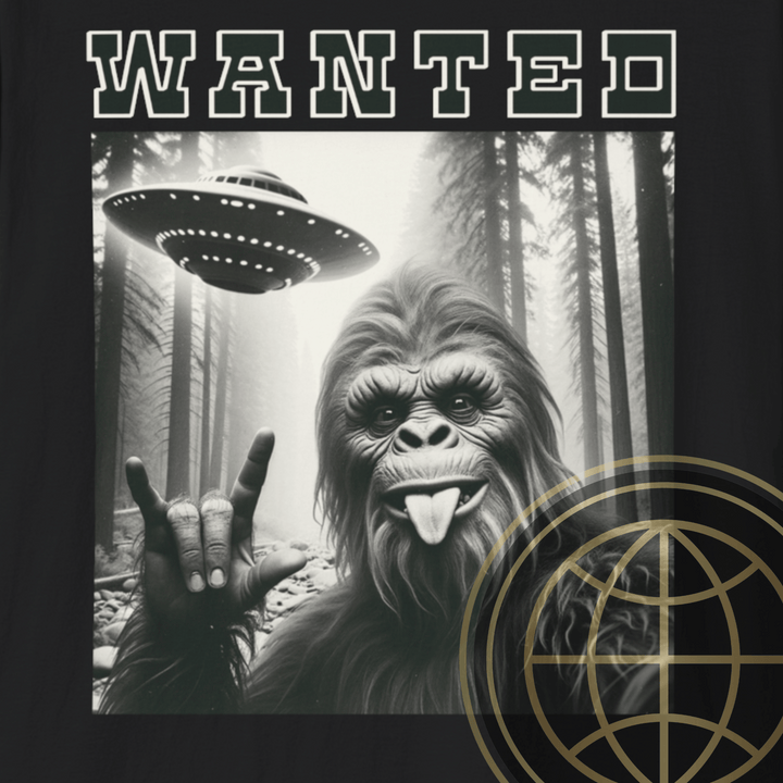 Unisex Softstyle T-Shirt - "Wanted" Bigfoot Graphic Tee