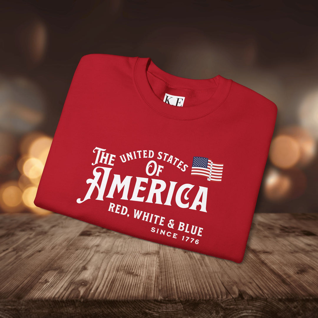RED WHITE & BLUE CREWNECK