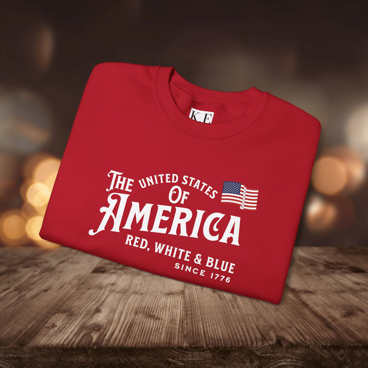 RED WHITE & BLUE CREWNECK