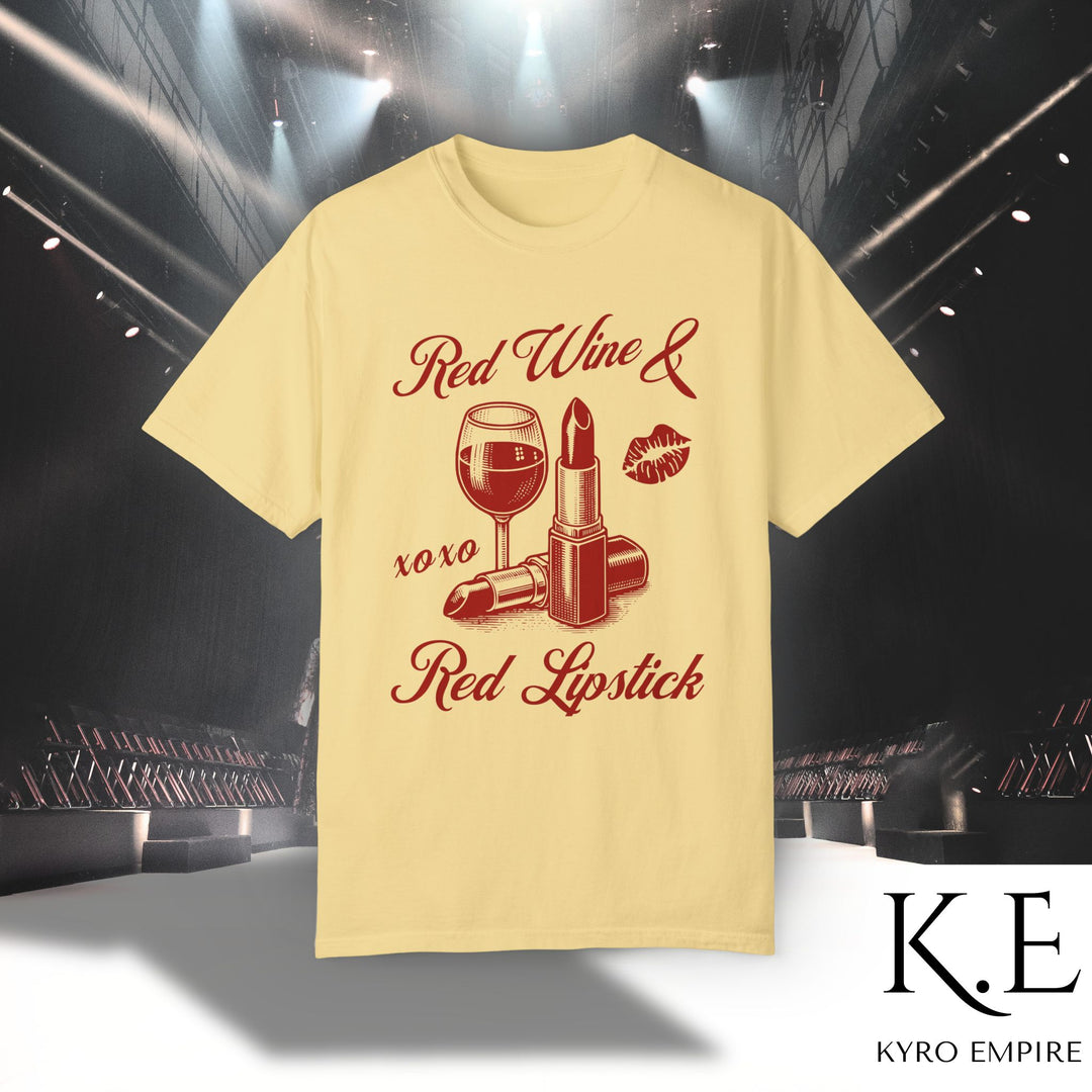 RED WINE & RED LIPSTICK T-SHIRT