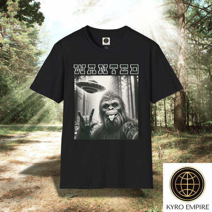 Unisex Softstyle T-Shirt - "Wanted" Bigfoot Graphic Tee