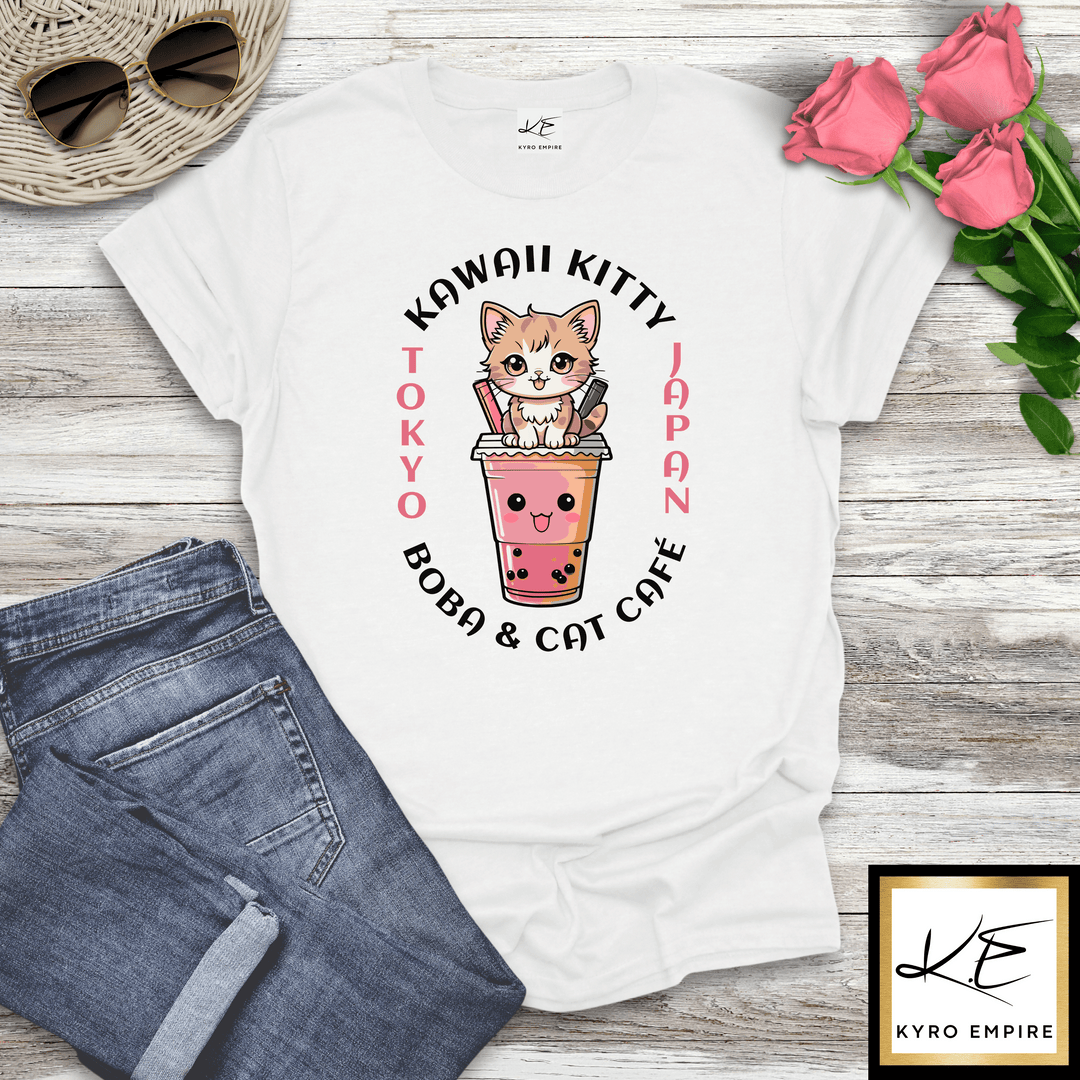 KAWAII KITTY BOBA T-SHIRT
