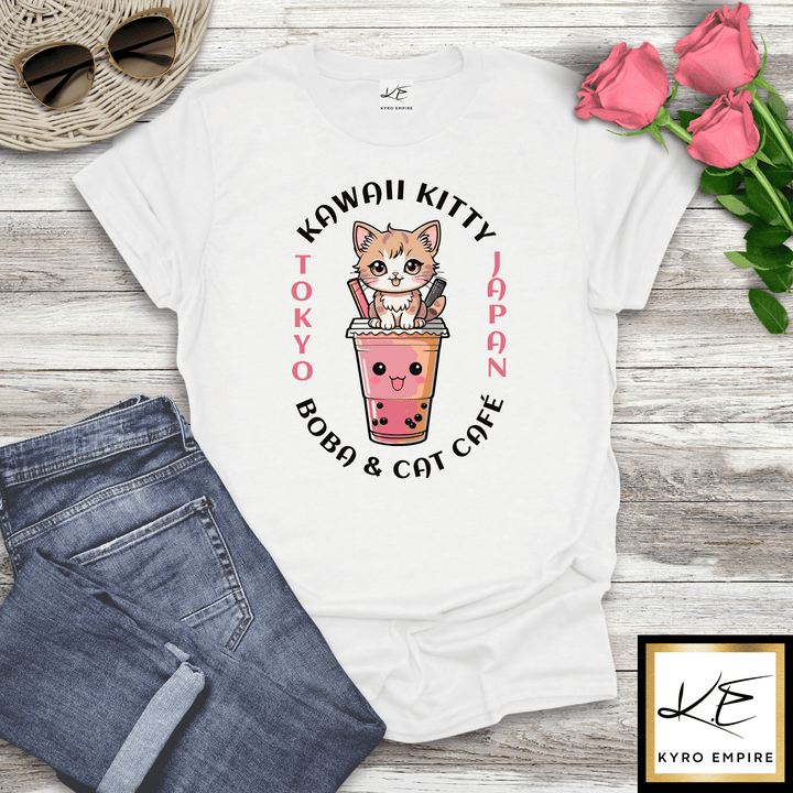 KAWAII KITTY BOBA T-SHIRT