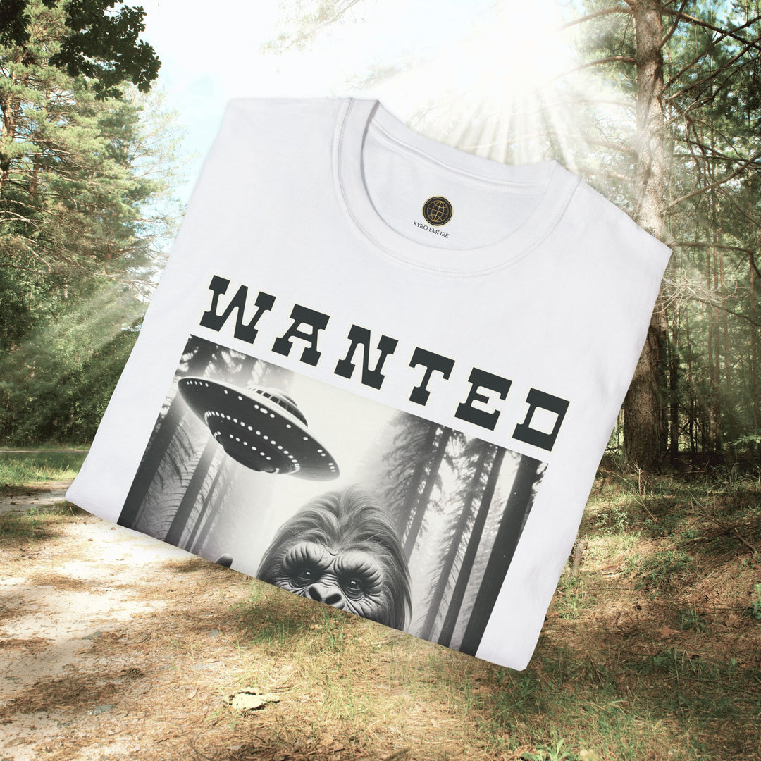 Unisex Softstyle T-Shirt - "Wanted" Bigfoot Graphic Tee