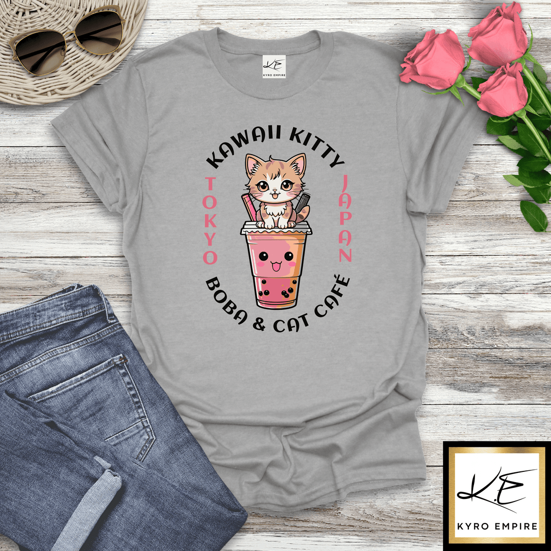 KAWAII KITTY BOBA T-SHIRT