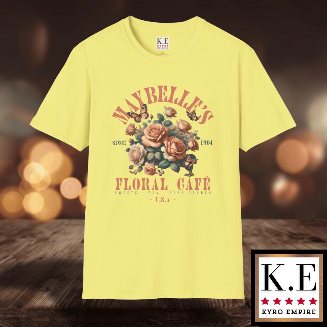 MAYBELLE'S FLORAL CAFE T-SHIRT