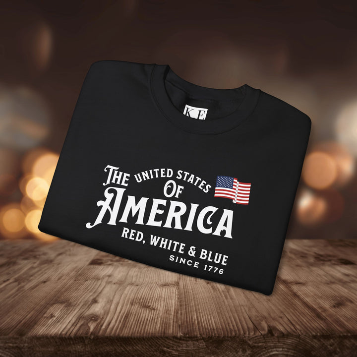 RED WHITE & BLUE CREWNECK