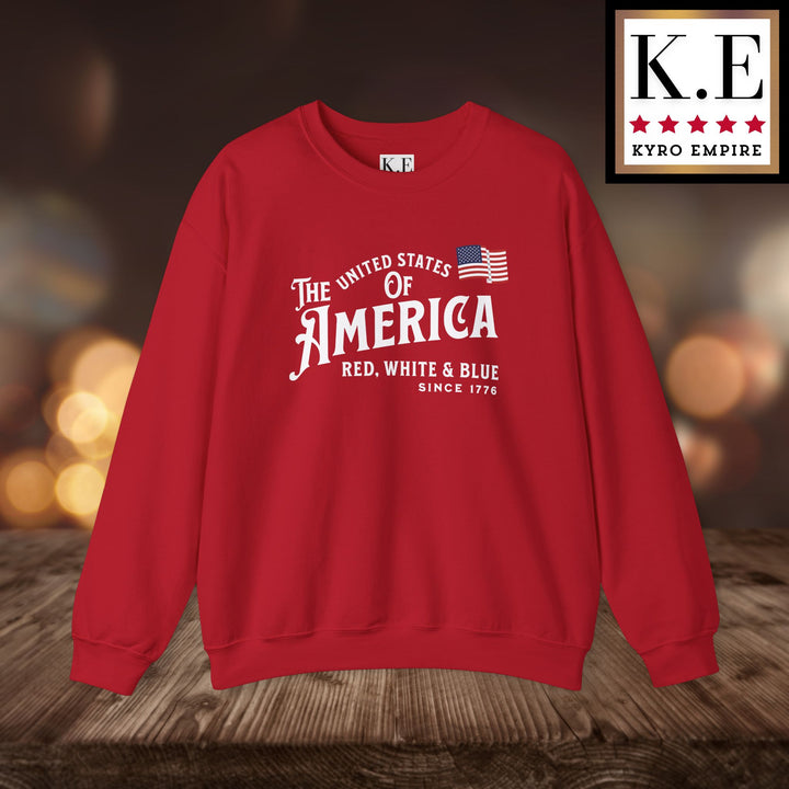 RED WHITE & BLUE CREWNECK