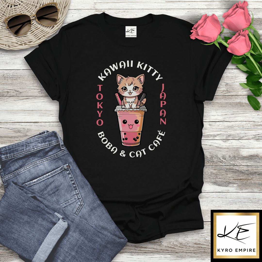 KAWAII KITTY BOBA T-SHIRT