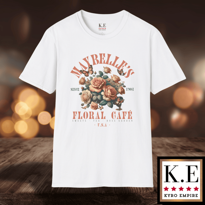 MAYBELLE'S FLORAL CAFE T-SHIRT