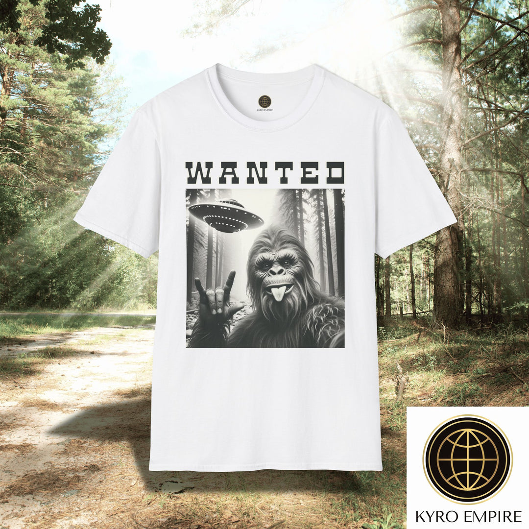 Unisex Softstyle T-Shirt - "Wanted" Bigfoot Graphic Tee