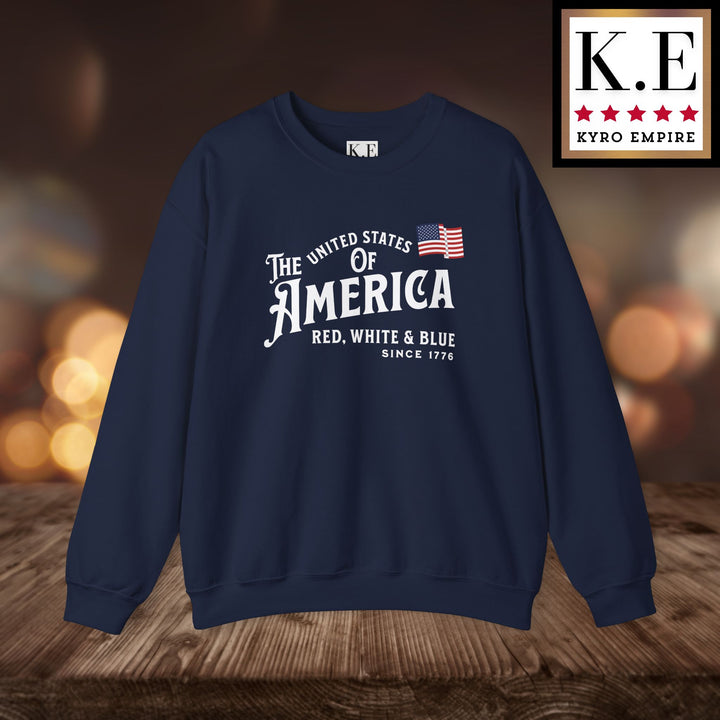RED WHITE & BLUE CREWNECK