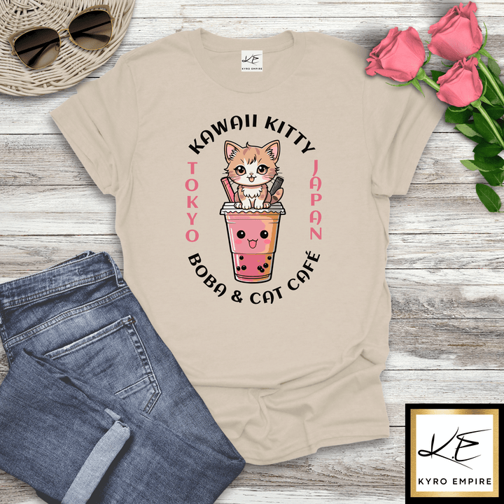 KAWAII KITTY BOBA T-SHIRT