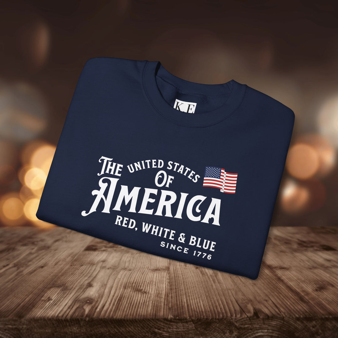 RED WHITE & BLUE CREWNECK