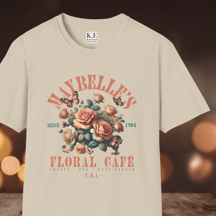 MAYBELLE'S FLORAL CAFE T-SHIRT