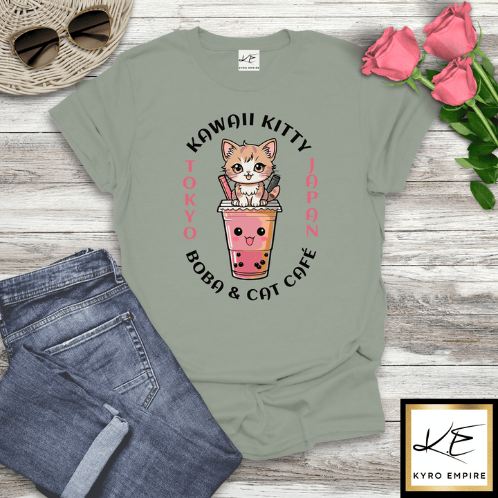KAWAII KITTY BOBA T-SHIRT