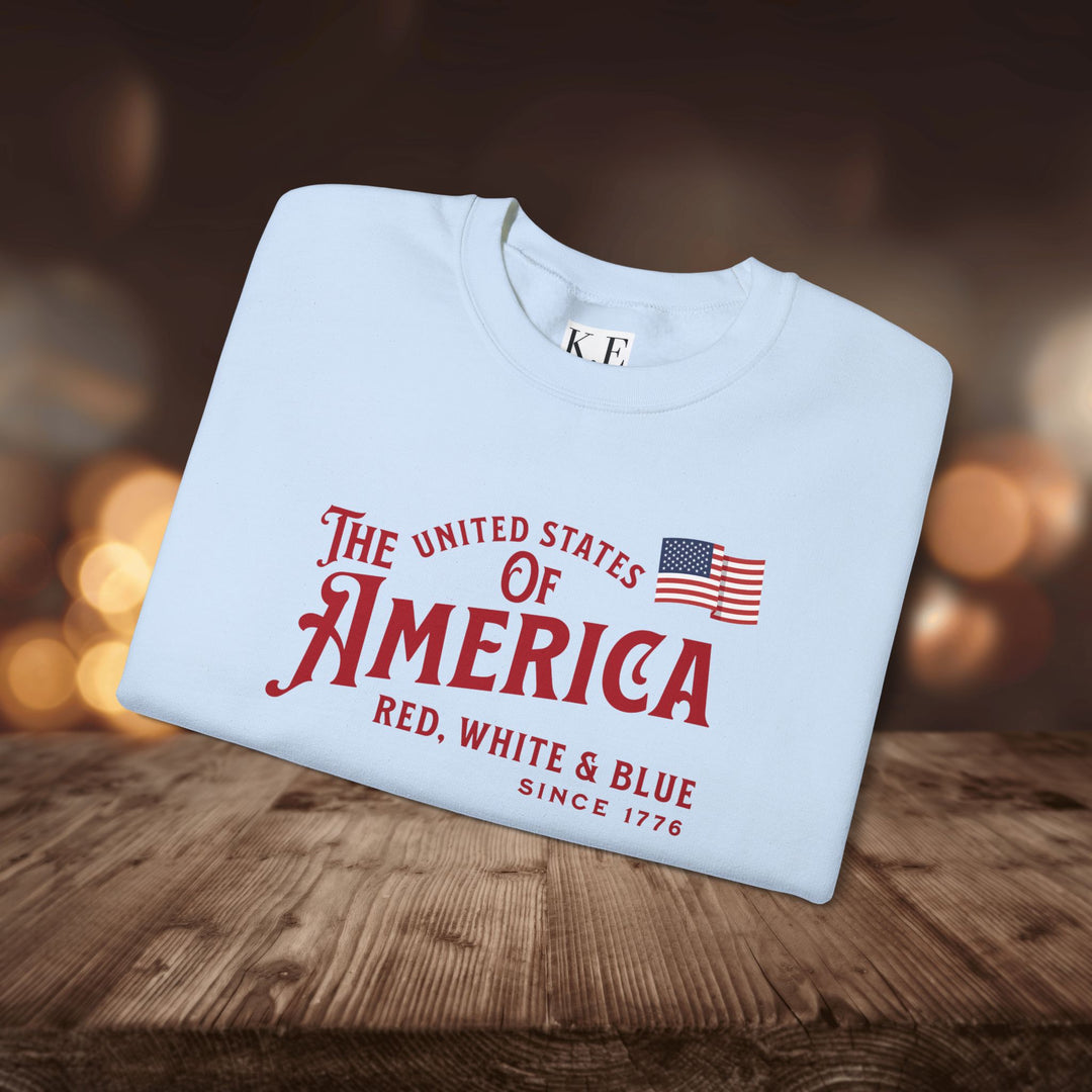 RED WHITE & BLUE CREWNECK