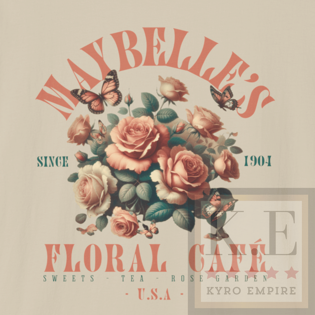 MAYBELLE'S FLORAL CAFE T-SHIRT