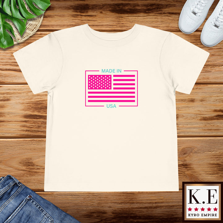 AQUA & PINK USA Toddler Tee