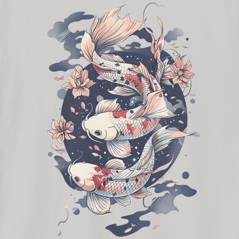 GOLDFISH & FLORAL T-SHIRT