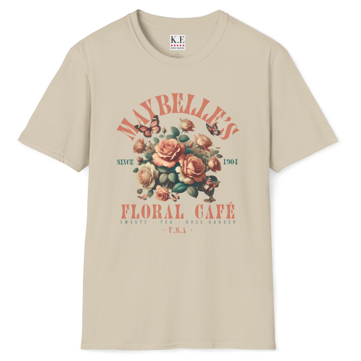MAYBELLE'S FLORAL CAFE T-SHIRT