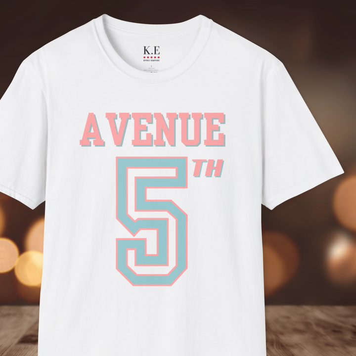 5TH AVE JERSEY STYLE T-SHIRT