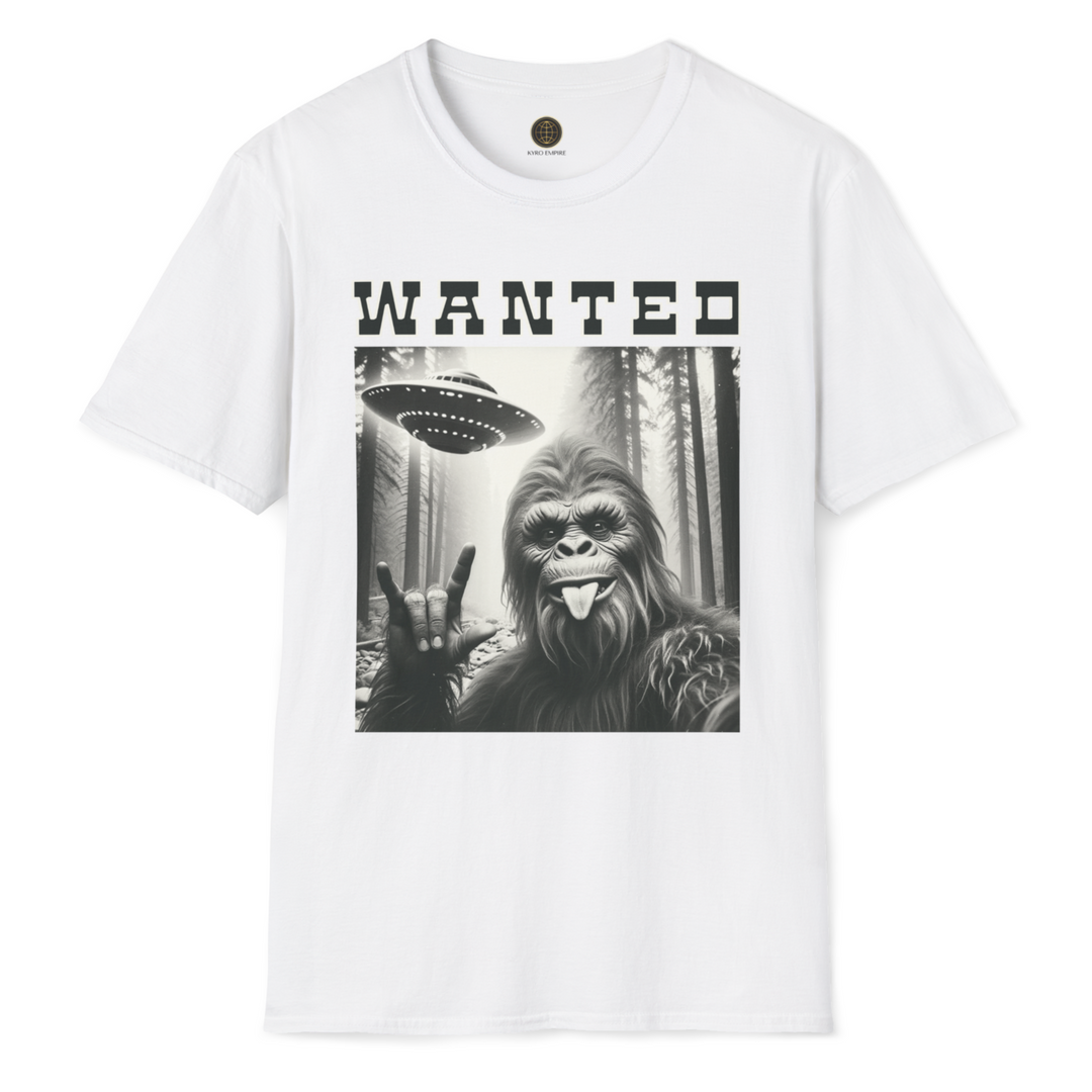 Unisex Softstyle T-Shirt - "Wanted" Bigfoot Graphic Tee